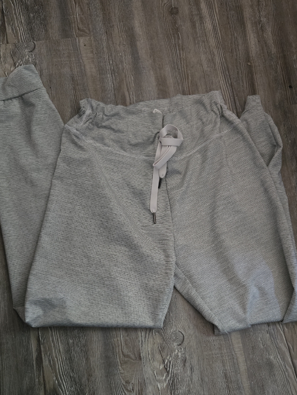 Scorpio Sol Light Gray Striped Jogger Pants
